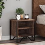 vidaXL Nachtkastjes 2 st 40x30x40 cm bewerkt hout bruin, Huis en Inrichting, Slaapkamer | Nachtkastjes, Verzenden, Nieuw, Hout