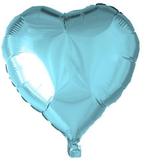 Folieballon hartvorm lichtblauw, Verzenden, Nieuw, Versiering, Valentijn of Romantisch