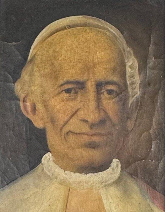 Italiaanse school (XIX) - Ritratto di Papa Leone XIII, Antiek en Kunst, Kunst | Schilderijen | Klassiek