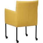 Leren eetkamerstoel Desire - Toledo Lemon (geel) - Poten, Huis en Inrichting, Stoelen, Nieuw, Leer, Ophalen of Verzenden, Eén
