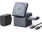 Anker 3-in-1 Cube Oplader met MagSafe - 15W Draadloos, Verzenden, Zo goed als nieuw