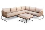 Loungeset / Hoekset Knox Taupe inclusief Hocker, Ophalen of Verzenden, Nieuw
