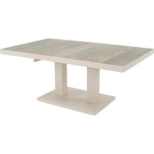 Prato-loungetafel verstelbaar 140x85 cm - crème, Huis en Inrichting, Stoelen, Nieuw, Ophalen of Verzenden