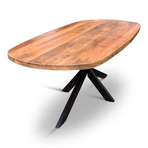 Deens ovale mango eetttafels Laagste prijs van Nederland !, Huis en Inrichting, Tafels | Eettafels, 50 tot 100 cm, Nieuw, Overige materialen