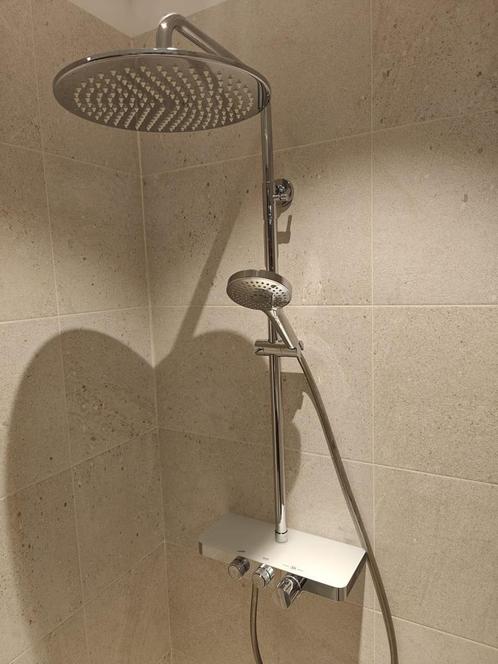 Regendouche set met planchet en selectknoppen - 0008, Doe-het-zelf en Verbouw, Sanitair, Douche, Nieuw, Chroom, Ophalen