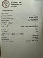 1 pcs Diamant (Natuurlijk gekleurd) - 0.34 ct - Rond - Fancy, Sieraden, Tassen en Uiterlijk, Edelstenen, Nieuw