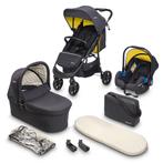 BabyGO Style 3in1 - Combi Kinderwagen - Mustard (incl. autos, Kinderen en Baby's, Nieuw, Ophalen of Verzenden