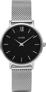 Cluse Minuit Mesh Black Dames Horloge - 33 mm, Verzenden, Nieuw