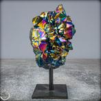 Zeer zeldzame regenboogaura-amethist - kwarts op stand-, Verzamelen, Mineralen en Fossielen