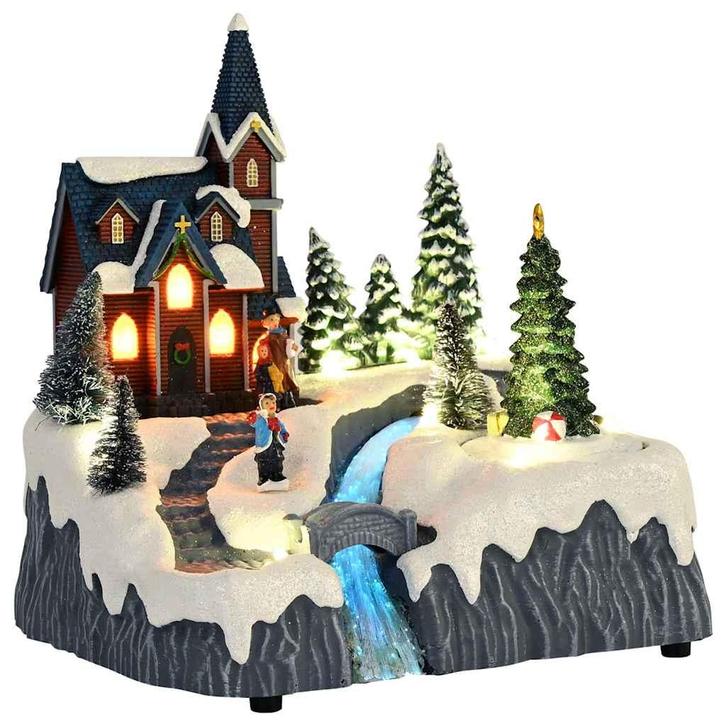 vidaXL Kerstdorp Decoratie Multikleur 20,5 x 17 x 21 cm, Diversen, Kerst, Nieuw, Verzenden