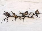 sculptuur, 4 vogels op tak - 18 cm - Brons, Antiek en Kunst