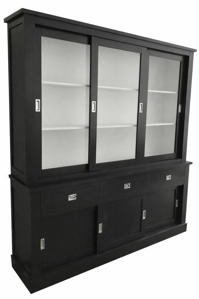 Buffetkast zwart Gouda 200cm, Huis en Inrichting, Kasten | Buffetkasten, Ophalen of Verzenden