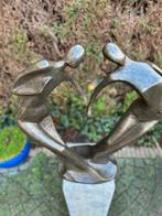 Bronzen Liefdespaar Sculptuur - Tuinbeeld - Tuinkunst, Tuin en Terras, Verzenden, Nieuw, Metaal, Abstract beeld