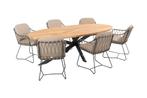 Taste Prego/Prado ellips ovale tuinset - 7-delig - 240x115, Tuin en Terras, Tuinsets en Loungesets, Verzenden, Nieuw, Hout, Tuinset