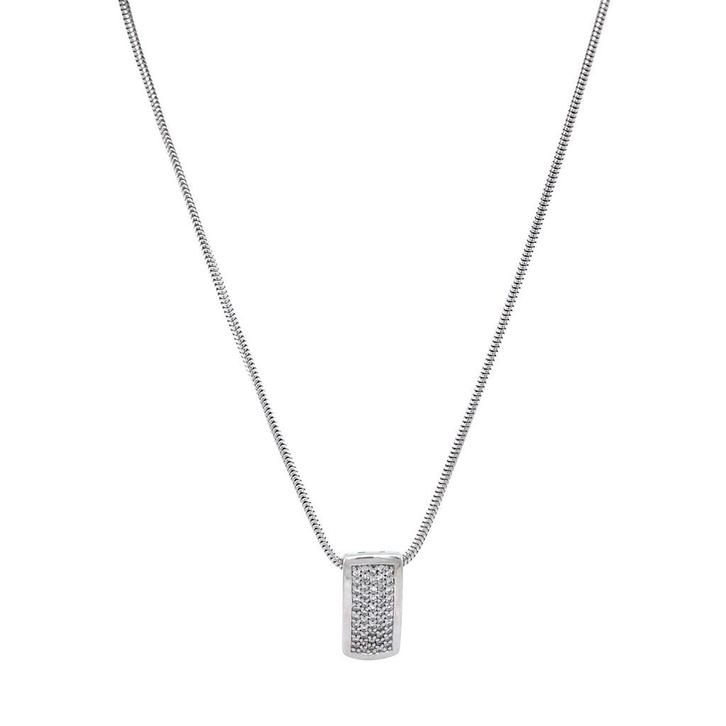 Witgouden collier met hanger 43 cm, Sieraden, Tassen en Uiterlijk, Kettingen, Wit, Zo goed als nieuw, Met hanger, Goud, Verzenden