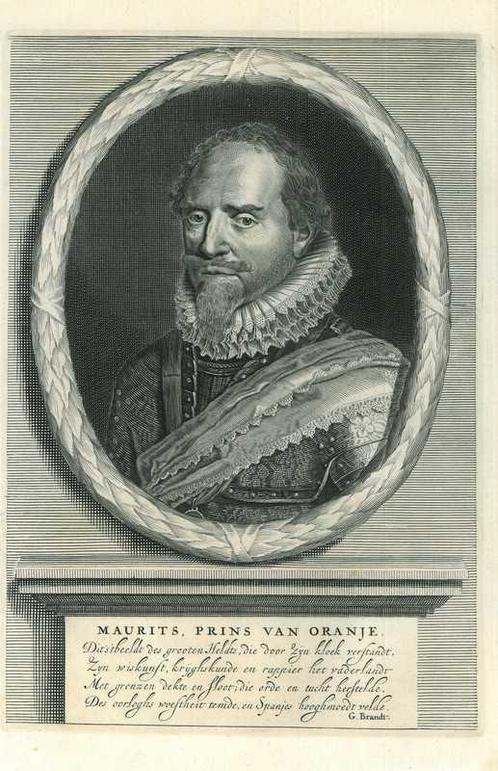 Portrait of Maurice, Prince of Orange, Antiek en Kunst, Kunst | Etsen en Gravures