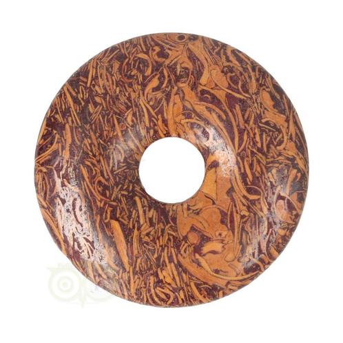 Coquina Jaspis edelstenen donut hanger Nr 5 - Ø4 cm, Sieraden, Tassen en Uiterlijk, Edelstenen, Nieuw, Verzenden