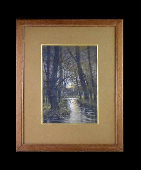 Ivan Kowalsky (1839-1937) - École Russe - Paysage au clair, Antiek en Kunst, Kunst | Schilderijen | Klassiek