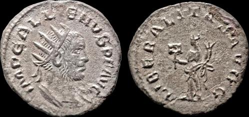 253-268ad Roman Gallienus Ar antoninianus Liberalitas sta..., Postzegels en Munten, Munten | Europa | Niet-Euromunten, Verzenden
