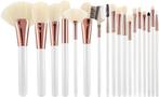 Mimo Beauty White&Ecru Make-up Borstel Set 18 stuks, Sieraden, Tassen en Uiterlijk, Uiterlijk | Cosmetica en Make-up, Nieuw, Ophalen of Verzenden
