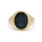 Ring Antieke 18kt gouden bloedsteen zegelring - Geen spijt, Nieuw