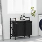 vidaXL Wasmand 2 vakken met plank grijs sonoma eiken, Tuin en Terras, Droogmolens en Wasrekken, Verzenden, Nieuw