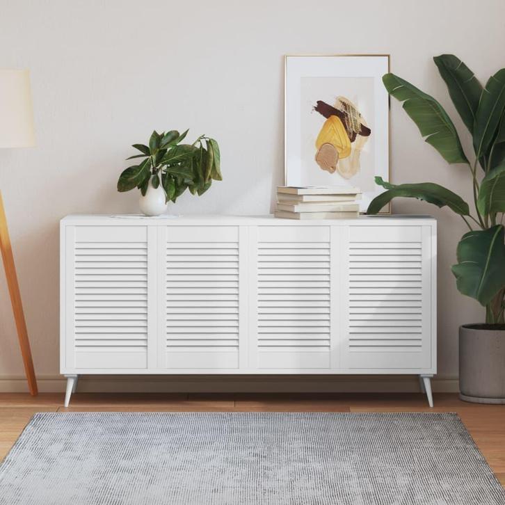 vidaXL Kastdeuren met lamellen 4 st 61,5x39,4 cm grenenhout, Huis en Inrichting, Kasten | Overige, Nieuw, Verzenden