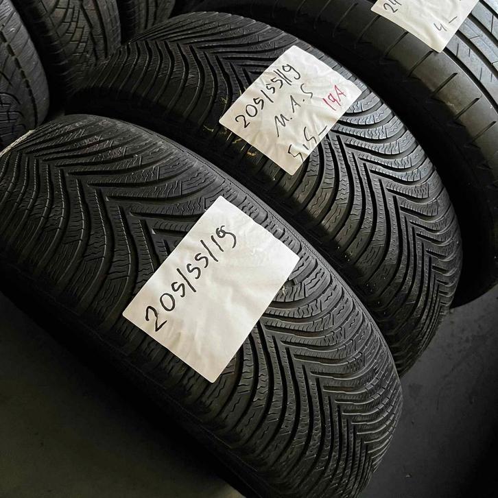 2 x Michelin Alpin 5 205-55-19 Winterbanden 5,5mm, Auto-onderdelen, Banden en Velgen, 19 inch, Winterbanden, 205 mm, Personenwagen