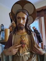 Antiek Kerkbeeld - Jezus Heilig Hart - 110 cm - Antiek -, Antiek en Kunst