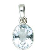 Zilveren Topaas ovaal klein kettinghanger, Sieraden, Tassen en Uiterlijk, Kettinghangers, Verzenden, Nieuw