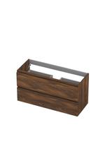 Onderkast INK 2 laden greeploos met houten keerlijst 100 cm, Doe-het-zelf en Verbouw, Sanitair, Ophalen of Verzenden, Nieuw, Bad