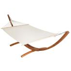 XXL hangmat Thorsten met houten frame voor 2 personen - wit, Tuin en Terras, Verzenden, Nieuw