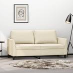 vidaXL Tweezitsbank 140 cm kunstleer crèmekleurig, Verzenden, 150 tot 200 cm, Leer, Nieuw