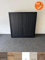 Roldeurkast - BASIC - 122x120x45cm - Zwart met zwarte kunsts, Werkplek, Ophalen of Verzenden, Gebruikt, Kast