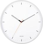 2dekans | Karlsson Wandklok Calm - Wit - Ø40cm - Wandklok, Huis en Inrichting, Ophalen of Verzenden, Zo goed als nieuw