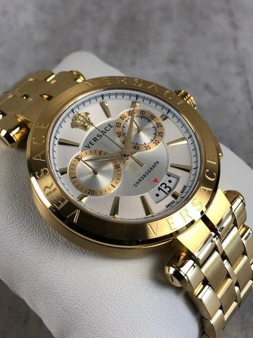 Versace - Aion Chronograph Gold - VE1D004 19 - Heren - 2020+, Sieraden, Tassen en Uiterlijk, Horloges | Heren