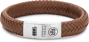 Rebel & Rose armband - Braided Oval 925 - Handsome In Khaki