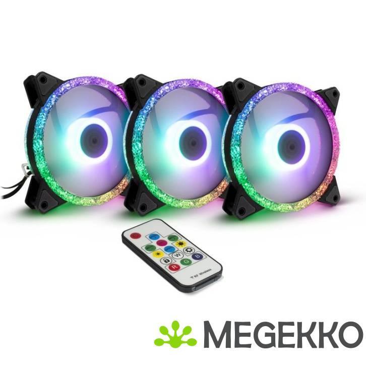 Inter-Tech RS-07 Computer behuizing Ventilator 12 cm, Computers en Software, Computerkoelers, Nieuw, Verzenden