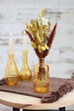 Gekleurd Glazen Flesje Porto Oker Ø7,5 cm H14,5 cm per stuk, Hobby en Vrije tijd, Ophalen of Verzenden, Nieuw