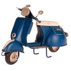 Metalen voertuig - Classic Scoorter Blauw Retro - 17,5x7x11,, Verzamelen, Beelden en Beeldjes, Ophalen of Verzenden, Nieuw