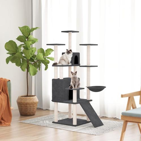 vidaXL Kattenmeubel met sisal krabpalen 154 cm donkergrijs, Dieren en Toebehoren, Katten-accessoires, Nieuw, Verzenden