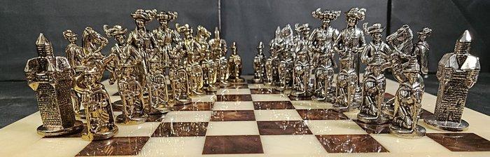 Italfama - Schaakspel - Rococó - marmer, brons, Antiek en Kunst, Curiosa en Brocante