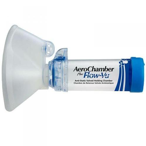 AeroChamber Flow-VU met grootmasker - blauw - volwassenen, Diversen, Verpleegmiddelen, Nieuw, Verzenden