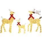 TRUUSK Kerstdecoratie Rendierfamilie met LED-verlichting - S, Verzenden, Nieuw