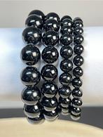 Zwarte toermalijn armbandenset 6 mm, 8 mm, 10 mm en 12 mm, Verzamelen, Mineralen en Fossielen