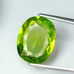 Groen Olivijn - 12.21 ct - nternational Colored Gemstone, Sieraden, Tassen en Uiterlijk, Edelstenen, Nieuw