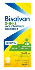 Bisolvon Drank 2-in-1 kind 120 ml suikervrij, Verzenden, Nieuw