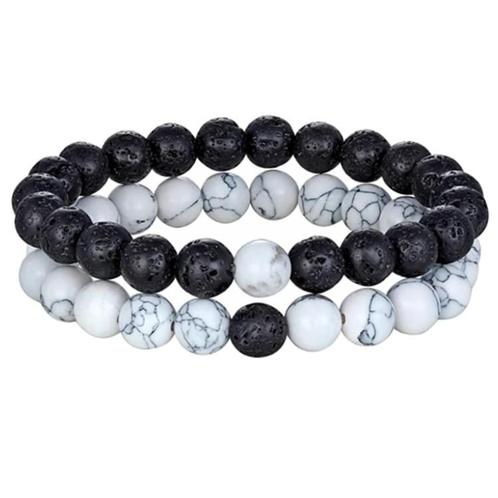 Fako Bijoux® - Dubbele Kralen Armband - 8mm - Natuursteen, Sieraden, Tassen en Uiterlijk, Armbanden, Verzenden