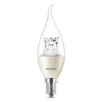 Dimbare Philips LED tipkaars E14 WarmGlow, 4w, Nieuw, Ophalen of Verzenden, Led-lamp, Minder dan 30 watt