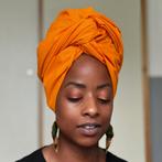 Oranje-Gele hoofddoek / headwrap, Nieuw, Ophalen of Verzenden